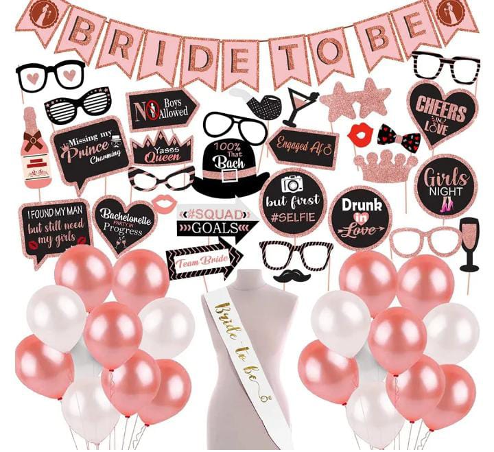 bride to be props  (100rs) , sash (50rs) crown (50rs)